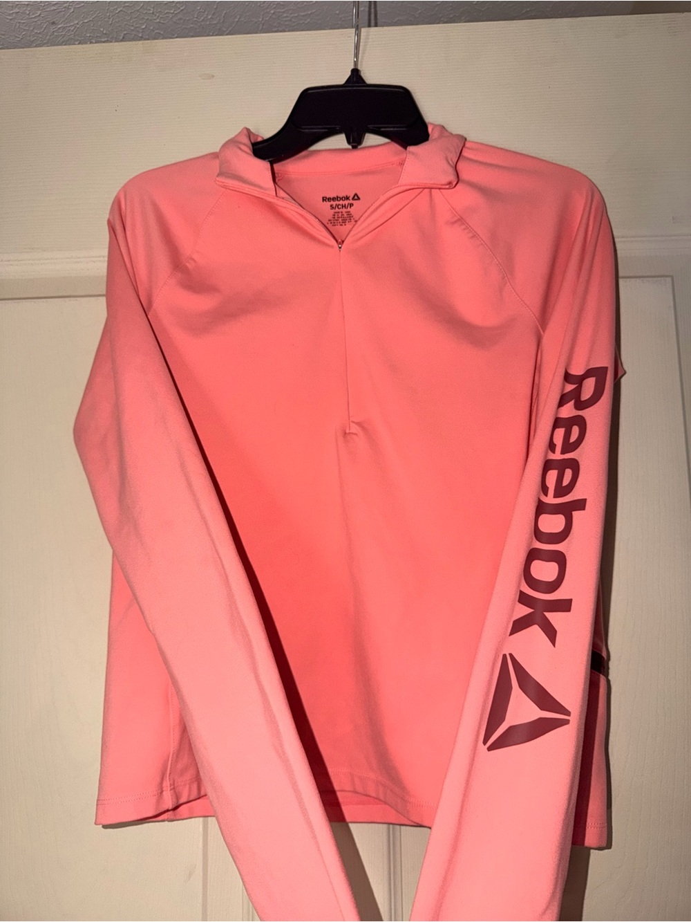 Reebok Women's Coral Pink Long-Sleeve Swim Shirt